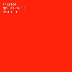 #FE230A - Scarlet Color Image