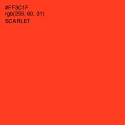 #FF3C1F - Scarlet Color Image
