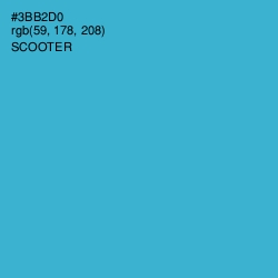 #3BB2D0 - Scooter Color Image