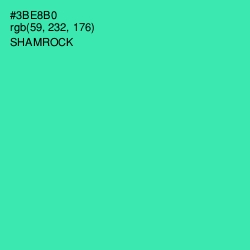 #3BE8B0 - Shamrock Color Image