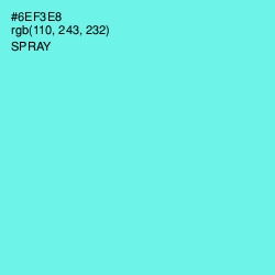 #6EF3E8 - Spray Color Image