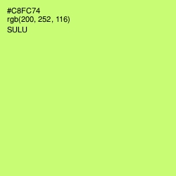 #C8FC74 - Sulu Color Image
