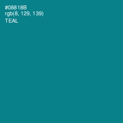 #08818B - Teal Color Image