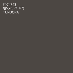 #4C4743 - Tundora Color Image