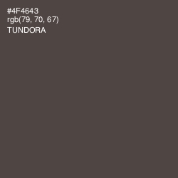 #4F4643 - Tundora Color Image