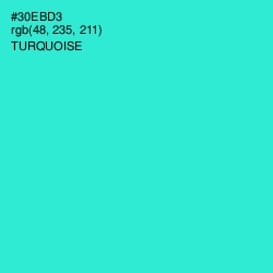 #30EBD3 - Turquoise Color Image