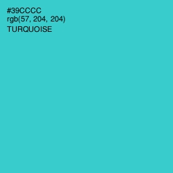 #39CCCC - Turquoise Color Image
