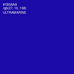 #1B0AA8 - Ultramarine Color Image