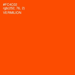 #FC4C02 - Vermilion Color Image