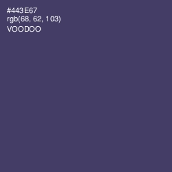 #443E67 - Voodoo Color Image