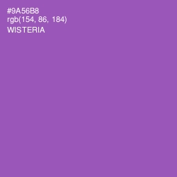 #9A56B8 - Wisteria Color Image