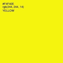 #F4F40E - Yellow Color Image
