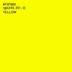 #F9FB00 - Yellow Color Image