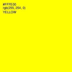 #FFFE00 - Yellow Color Image